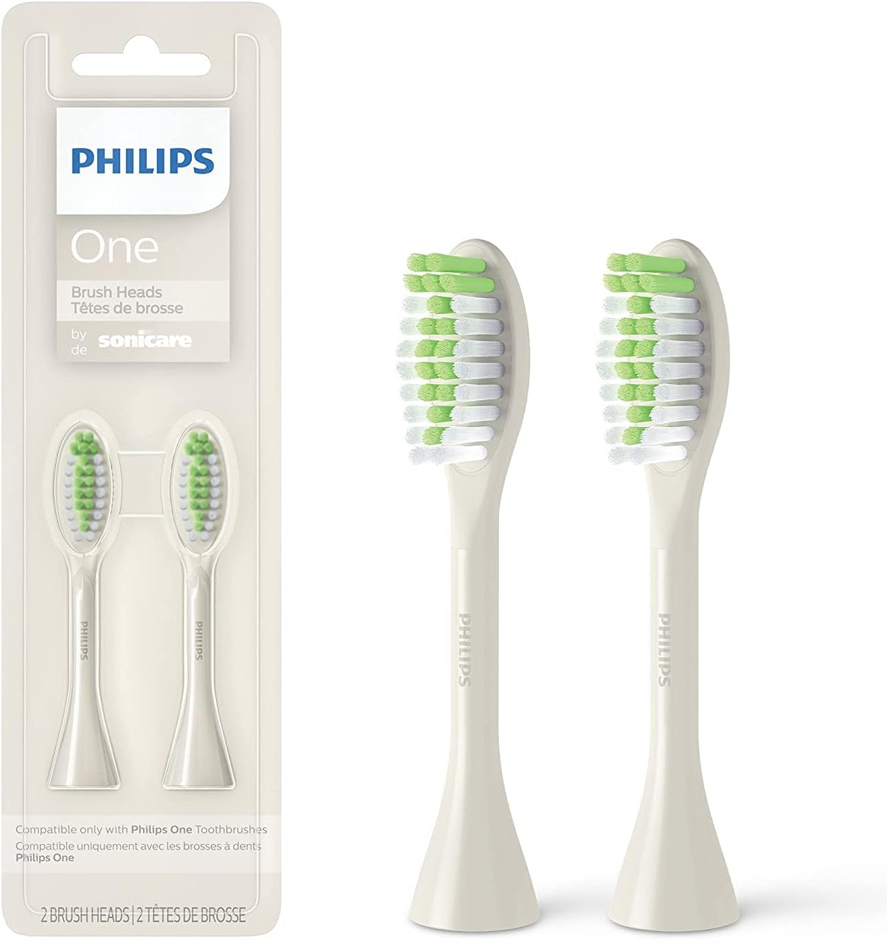 Philips One by Sonicare Battery Toothbrush, or replacement Brush Head, Midnight Blue,