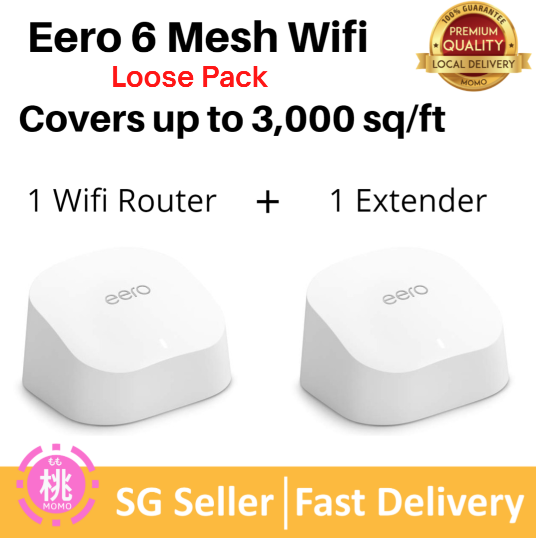 Amazon eero 6 dual-band mesh Wi-Fi 6 router, with built-in Zigbee smart home hub