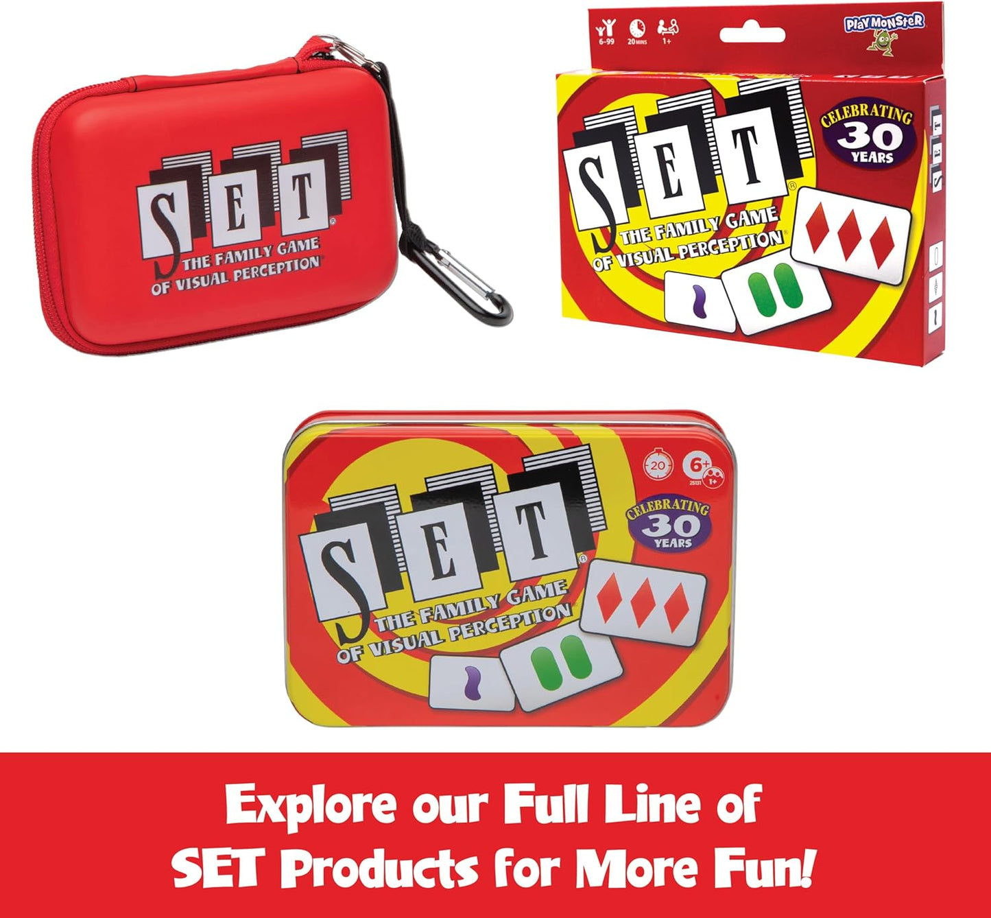 SET Enterprises SET - The Family Card Game of Visual Perception - Race to Find The Matches, For Ages 8+