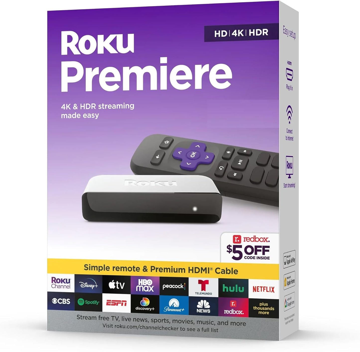 Roku Express HD / 4k+ Roku Premiere option Streaming Media Player (latest version)