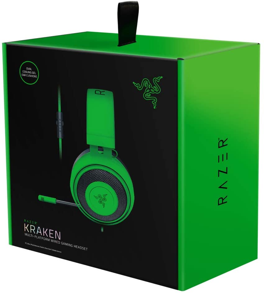 Razer Kraken Gaming Headset, For PC, PS4, PS5, Switch, Xbox One, Xbox Series X & S, Mobile, 3.3.5 mm Audio Jack