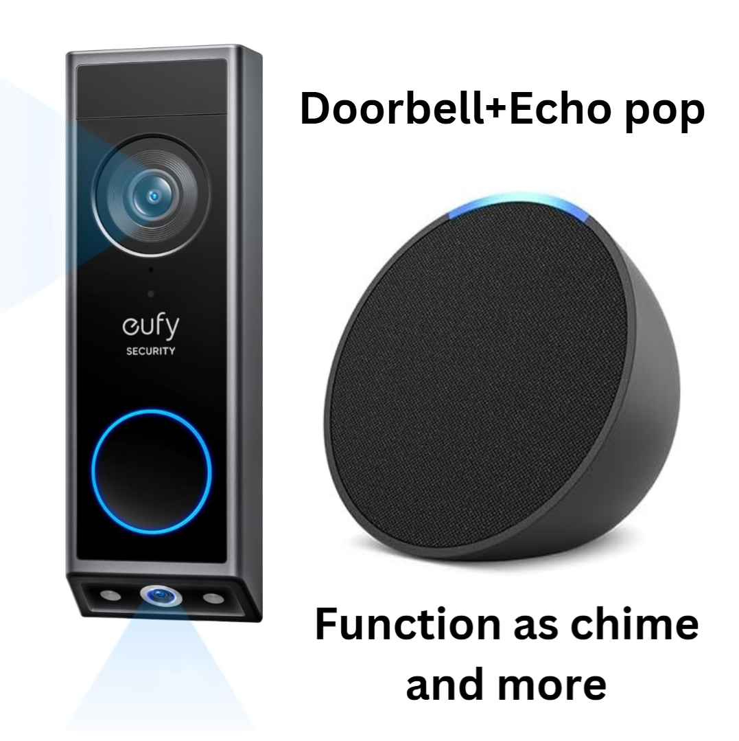 eufy Security Video Doorbell E340 (Battery Powered), Dual Cameras with Delivery Guard, 2K Full HD and Color Night Vision