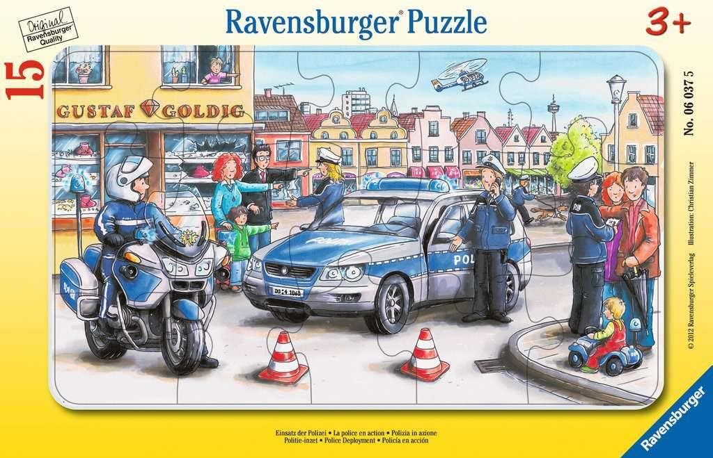 Ravensburger Trip to The Zoo / The Police Jigsaw Puzzle (15 Piece)