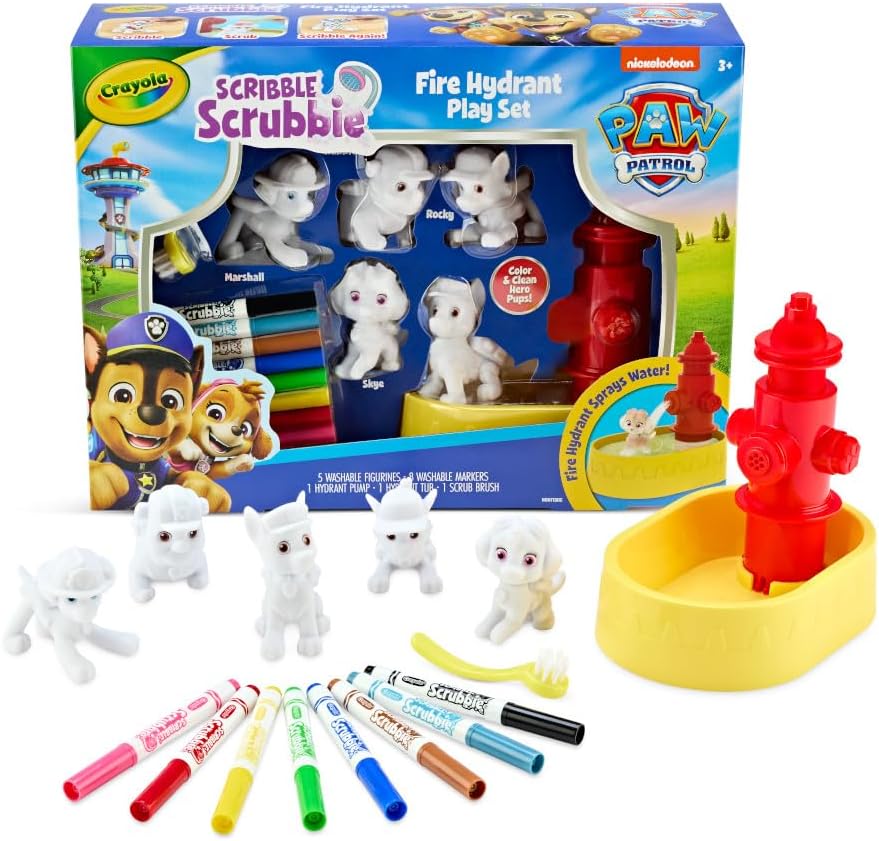 Crayola Scribble Scrubbie Peculiar Pets, Pet Care Toy, Includes Working Tub & Washable Markers