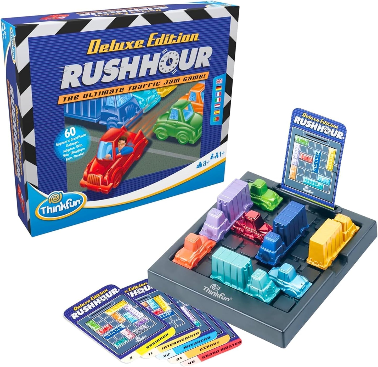 ThinkFun Rush Hour / Rush Hour Junior / Deluxe Edition Traffic Jam Brain Game and STEM Toy for Boys and Girls