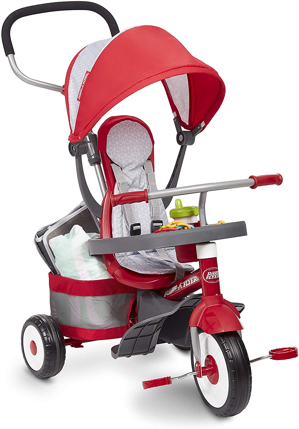 Radio Flyer 4 in 1 baby tricycle for toddler kid children walker
