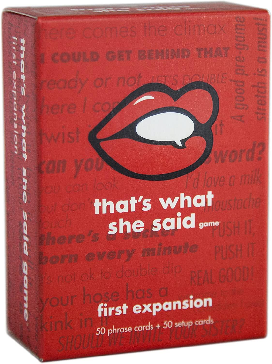 That's What She Said - The Twisted Party Game (Base Game or First Expansion) Card games