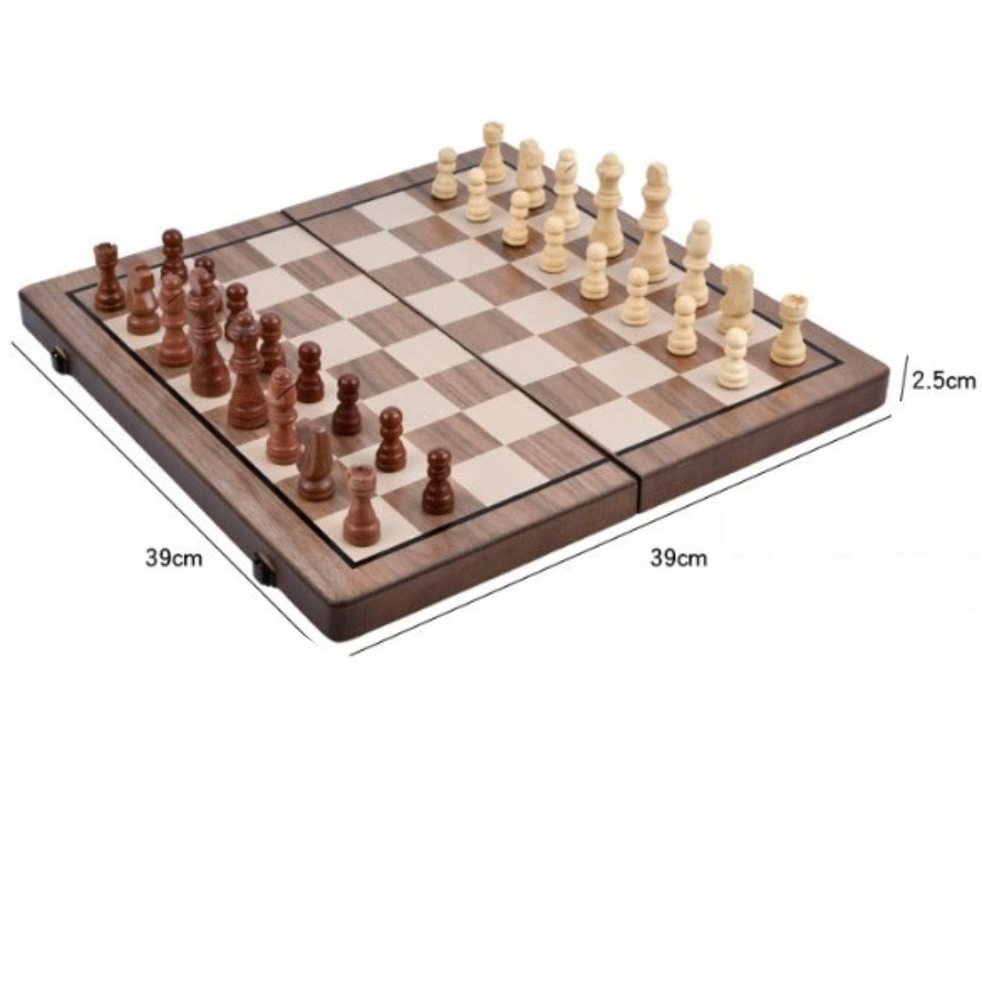 Chess Armory Chess Set 15 Inch Magnetic Wooden Chess Board Game for Adults and Kids with Extra Queen Pieces&Storage Box