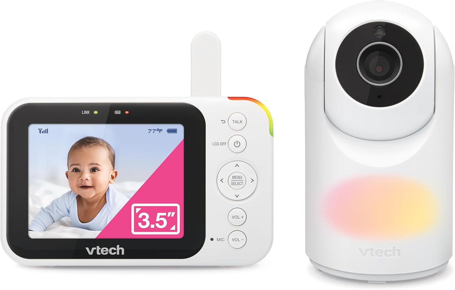 VTech Video Baby Monitor with 19Hour Battery Life 1000ft Long Range Auto Night Vision 2.8” Screen