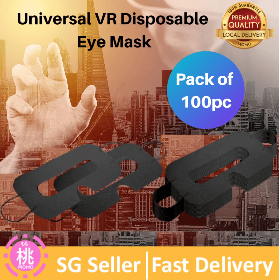 Universal VR Disposable Eye Mask Non-Woven Sanitary Eye Mask White Eye Mask Cover Compatible with All VR Headset , Meta Quest 2 , Qculus Quest , Qculus Rift S and many more ( 100pc or 200pc options )
