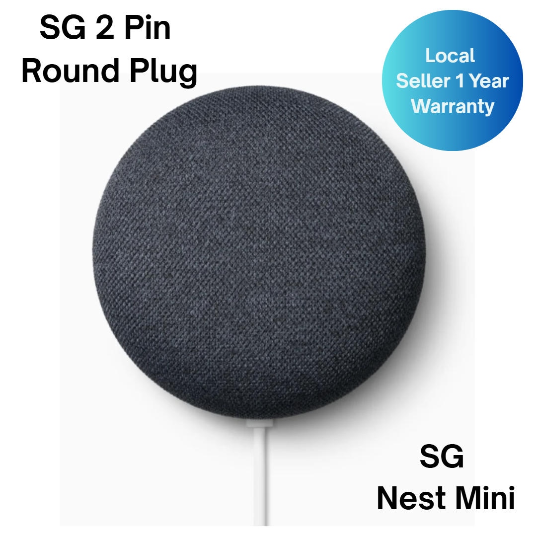 Google Nest Mini 2nd Generation Home Mini -Charcoal Black, Chalk White