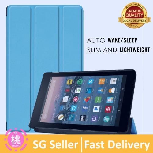 Amazon Fire 7 Tablet Case (Black or Blue Options ) Smart Cover with Auto Sleep/Wake - Momo Gadgets