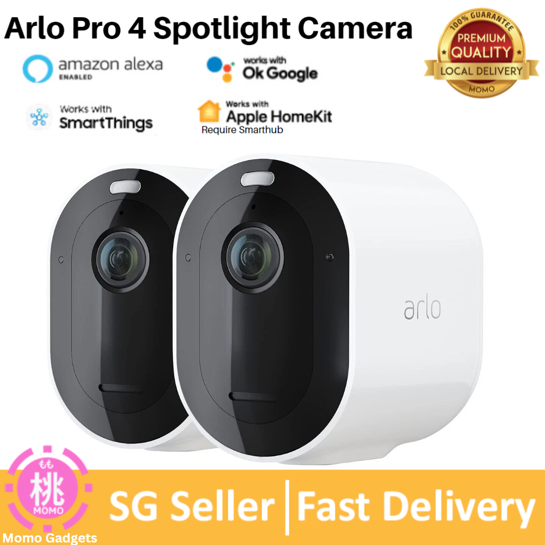 Arlo Pro 4 Spotlight Camera - Wireless Security, 2K Video & HDR, Color Night Vision, 2 Way Audio, No Hub Required