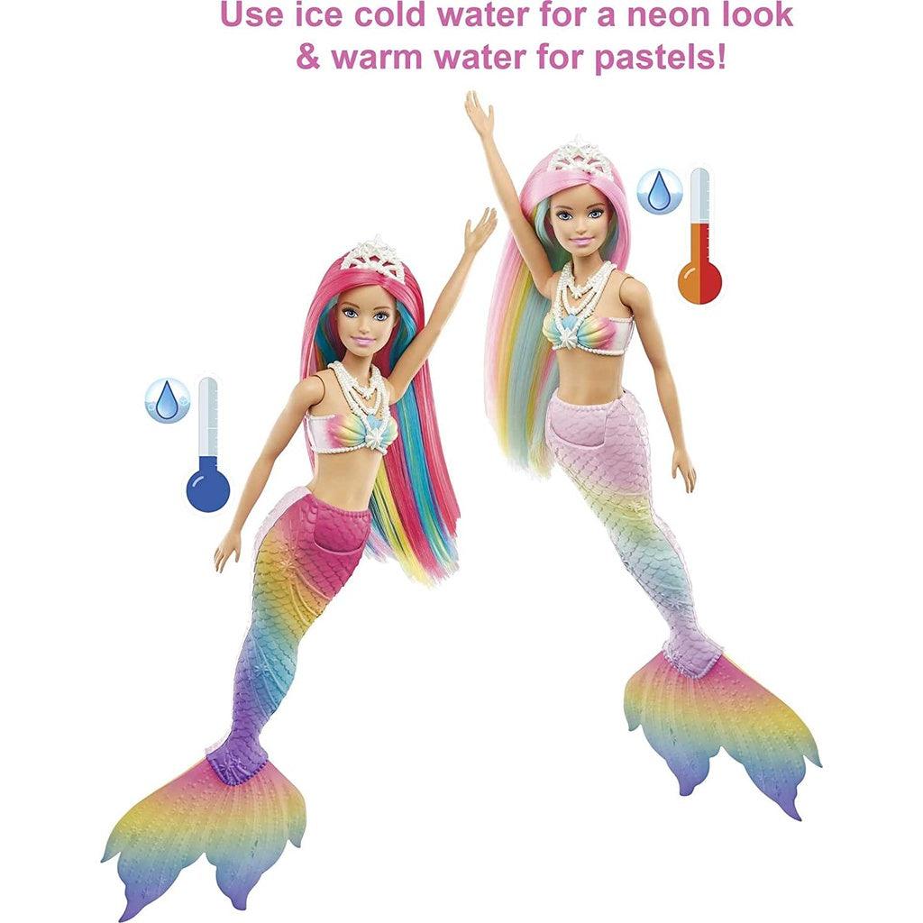 Barbie Dreamtopia Rainbow Magic Mermaid Doll with Rainbow Hair and Water-Activated Color Change Feature, Gift for 3+ - Momo Gadgets