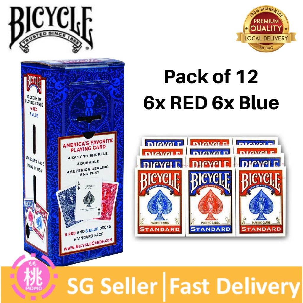 Bicycle Standard Poker Playing Cards ( Jumbo, Rider Back option ) (12 Pack) - Momo Gadgets