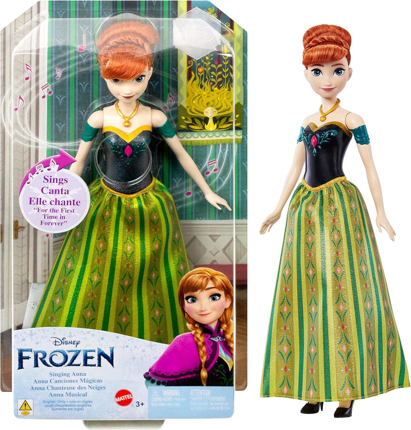 Mattel Disney Frozen Toys, Singing Anna Doll with Signature Clothing, Sings “For the First Time in Forever”