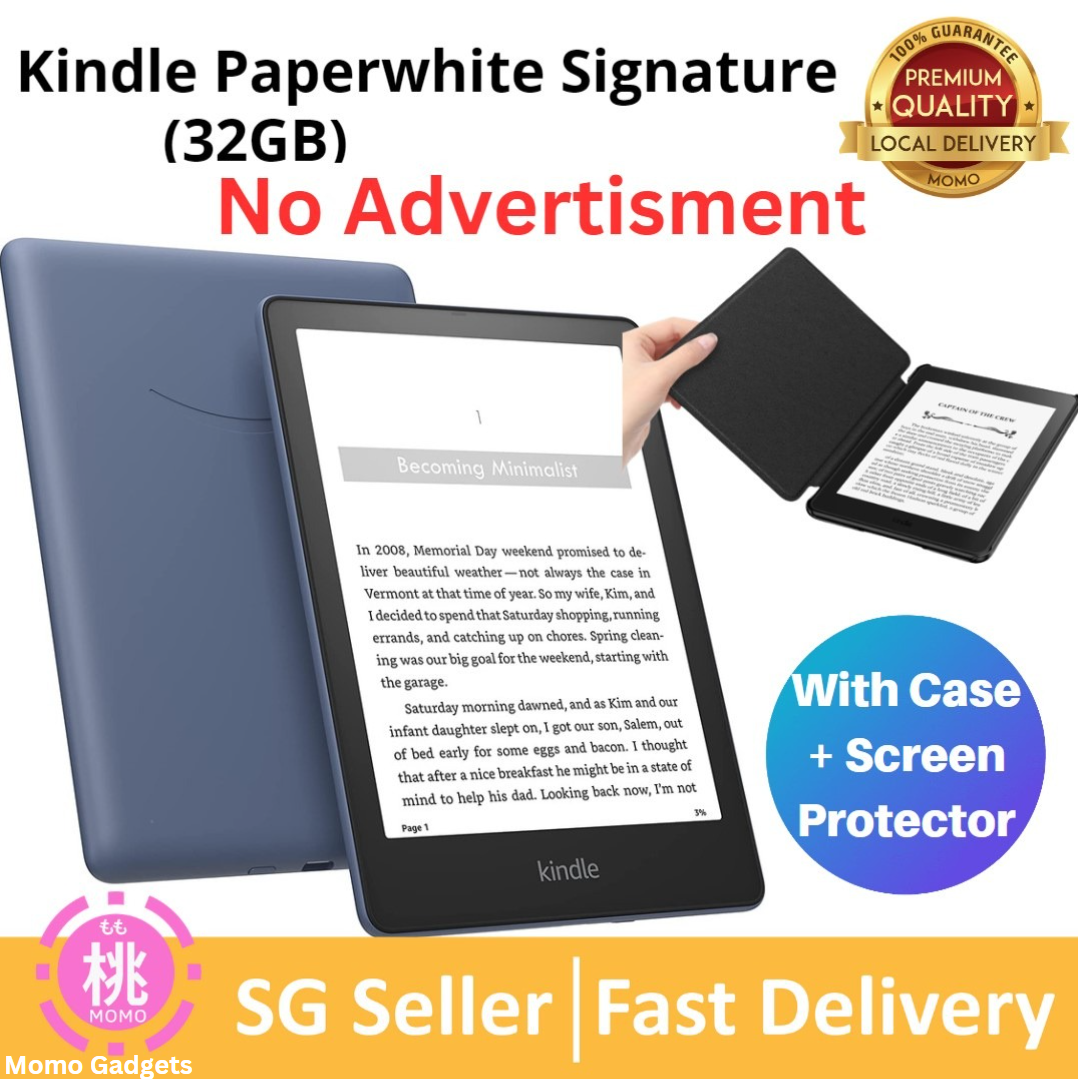 Kindle Paperwhite Signature Edition (32 GB) NOADS–With a 6.8" display, wireless charging, and auto-adjusting front light