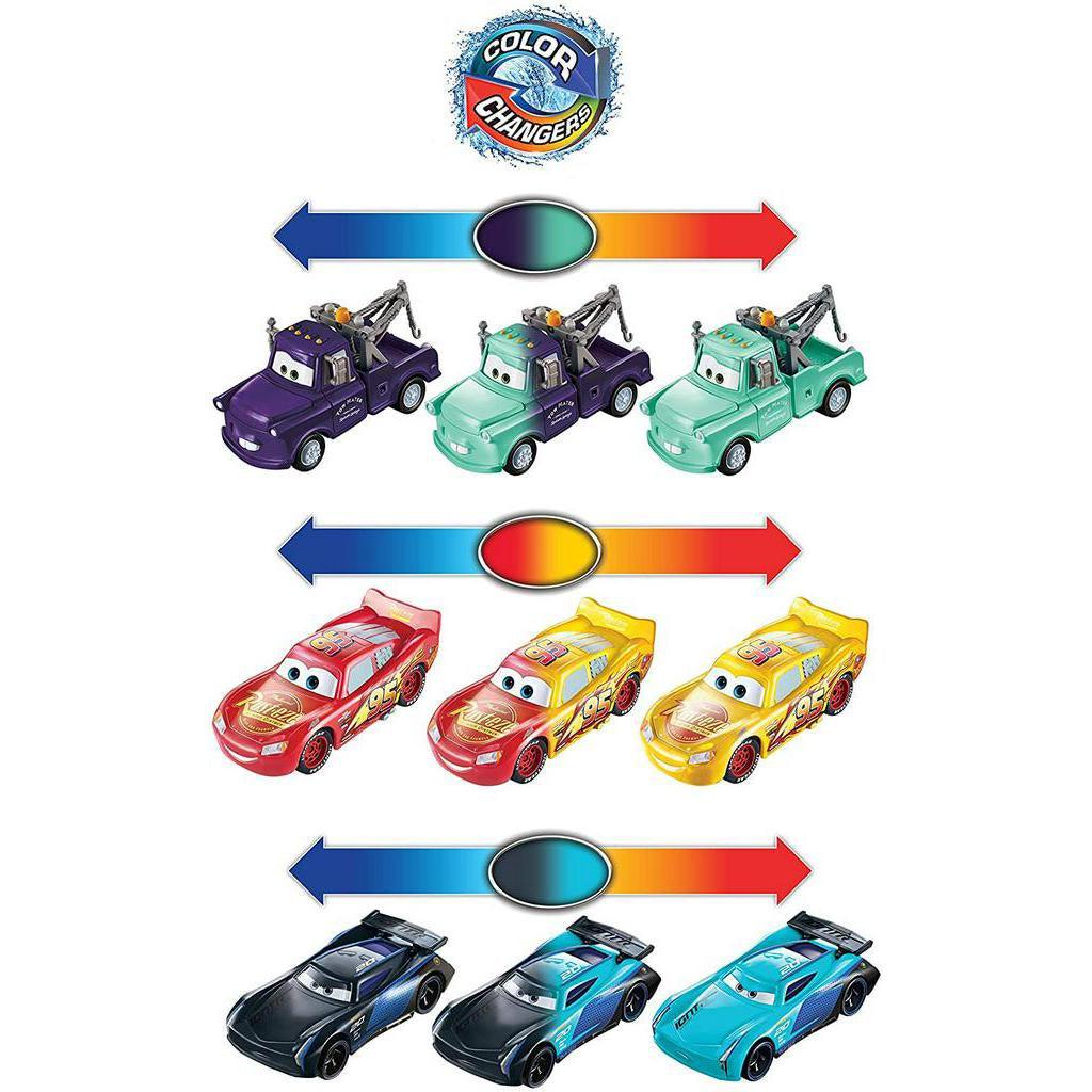 Disney and Pixar Cars Color Changers Lightning McQueen, Mater & Jackson Storm 3-Pack - Momo Gadgets