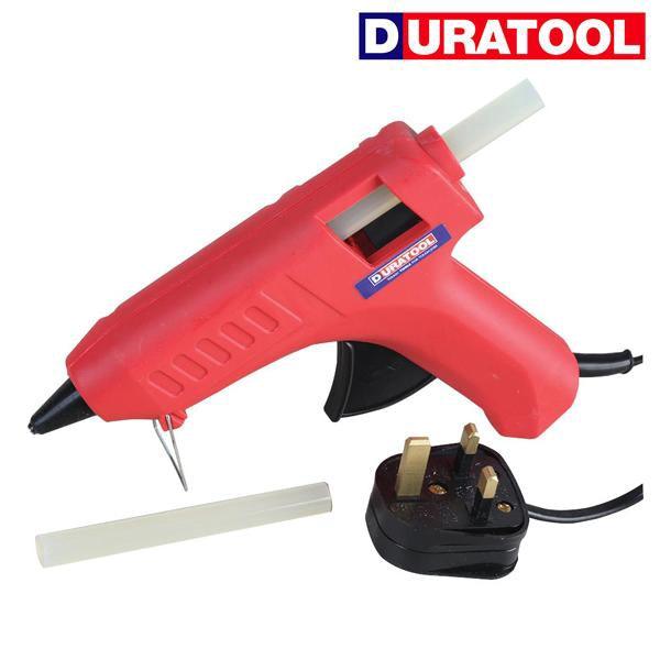 Duratool Glue Gun , 230V, 15W, 11mm Stick Diameter, ( 2 x 100mm Sticks, 2x 120mm Sticks )SG Plug - Momo Gadgets