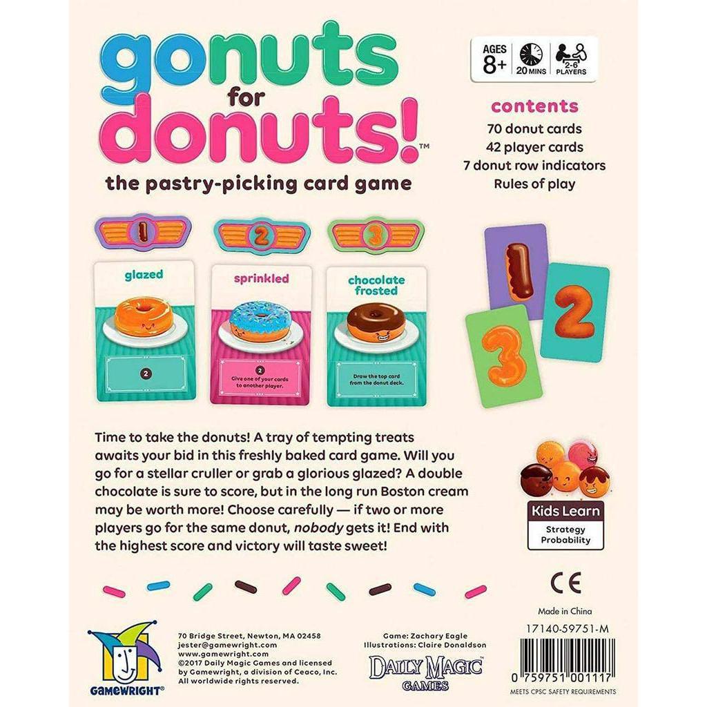 Gamewright 111 Go Nuts for Donuts Card Game, Standard, Multicolor, Multicolor, Standard (CSG-Gonuts) - Momo Gadgets