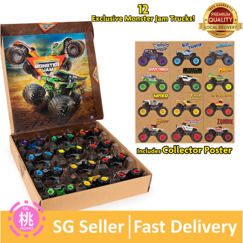 Hot Wheels Monster Trucks 1:64 Scale Die-Cast Ultimate Chaos 12 Pack Toy Vehicles for Kids Ages 3+ - Momo Gadgets