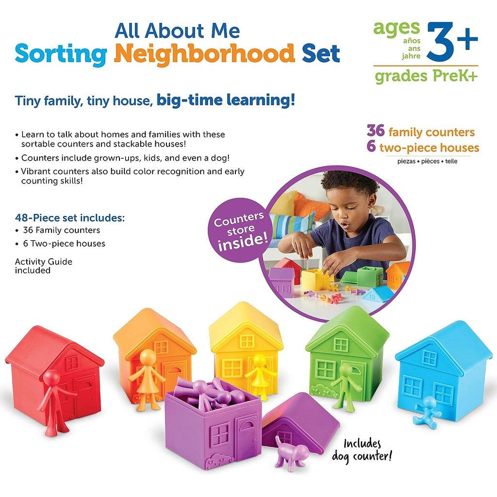 Learning Resources All About Me Sorting Neighborhood - 42 Pieces, Ages 3+ Toddler Social Emotional Toys - Momo Gadgets