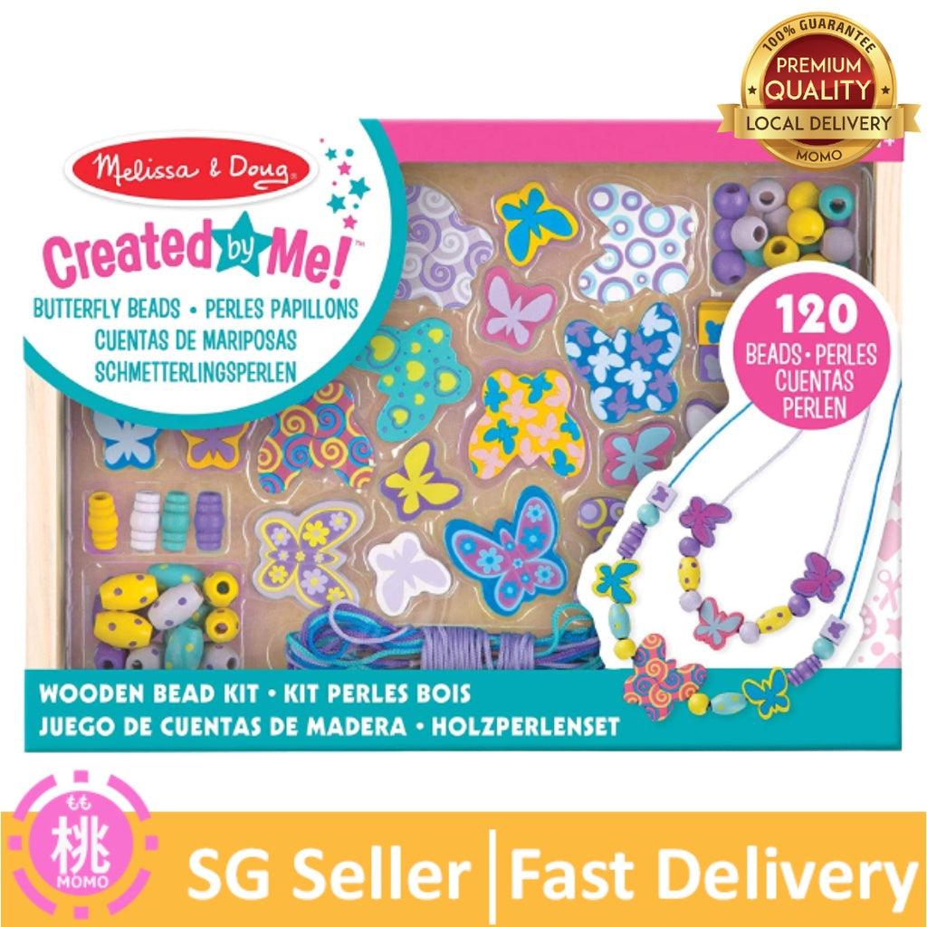 Melissa & Doug Butterfly Friends / Heart Bead Set | Arts & Crafts | DIY | 4+ | Gift for Boy or Girl - Momo Gadgets