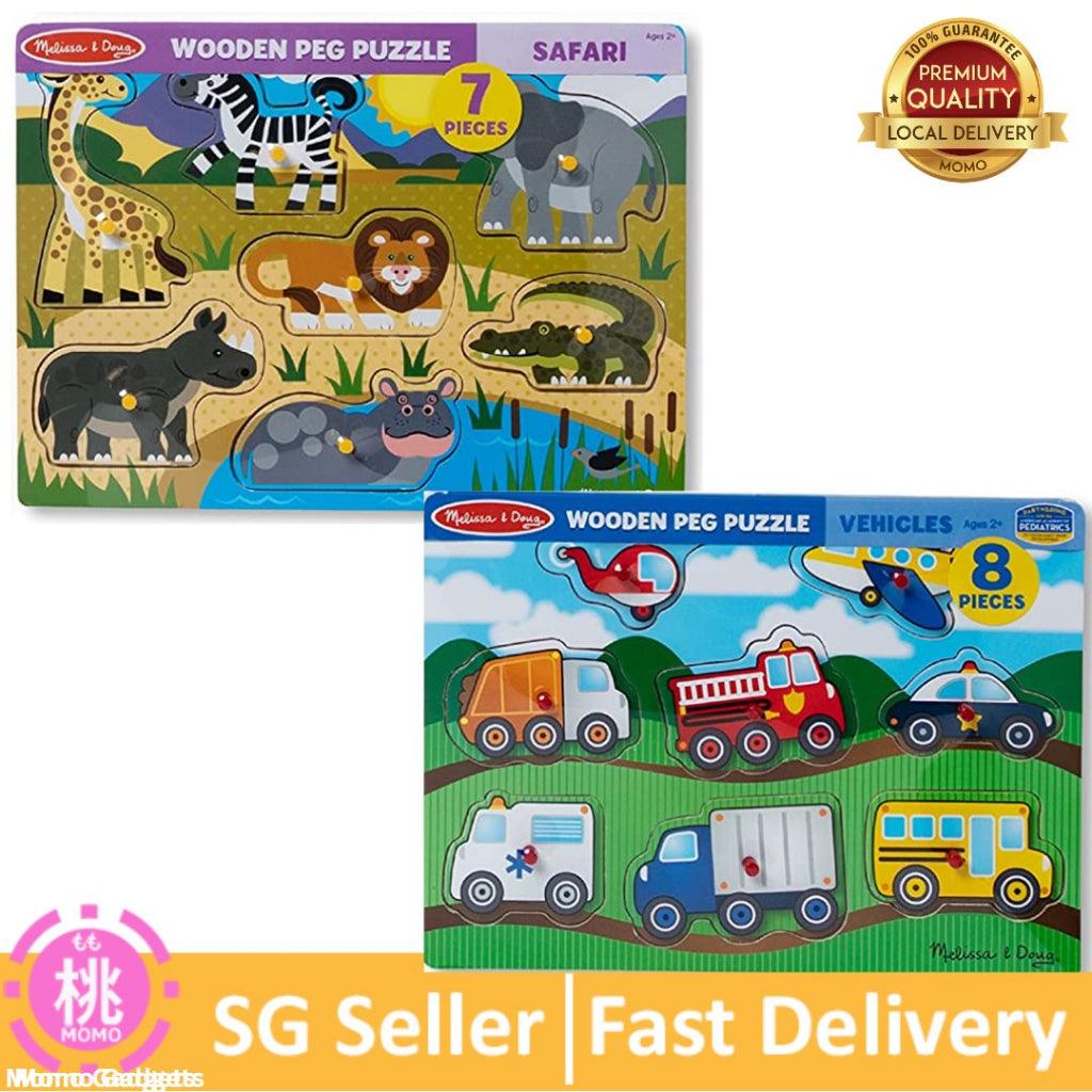 Melissa & Doug Classic / Disney Peg Puzzle Bundle-Alphabet, Numbers, Shapes / Colors - Momo Gadgets