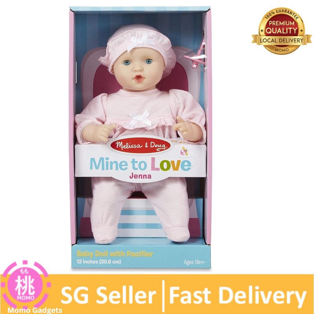 Melissa and Doug Mine to Love Jenna 12" Soft Body Baby Doll With Romper, Hat - Momo Gadgets
