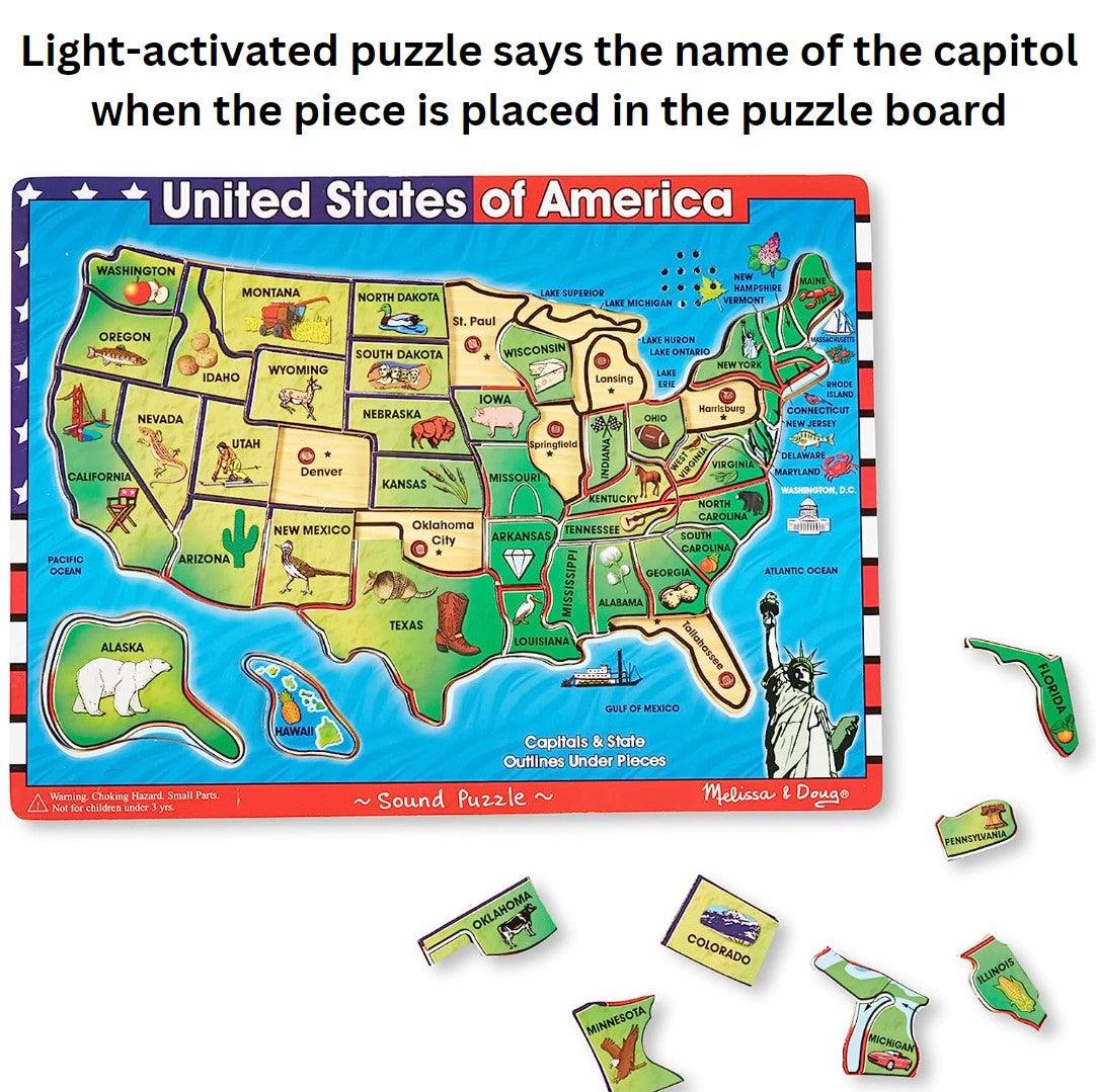 Melissa and Doug Sound effect Puzzle - Wooden Peg Puzzle - Momo Gadgets