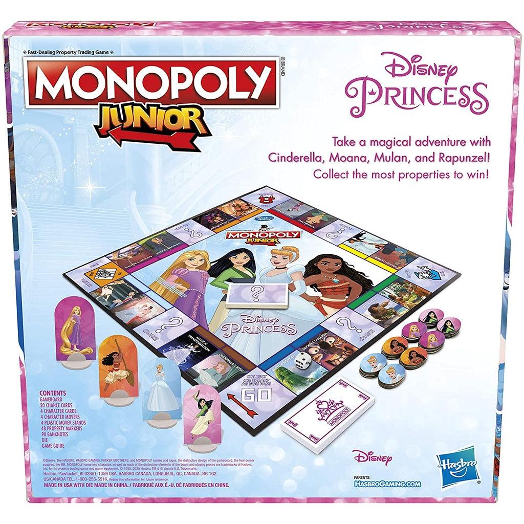 MONOPOLY Junior Disney Princess Edition Board Game for Kids Ages 5 and Up - Momo Gadgets