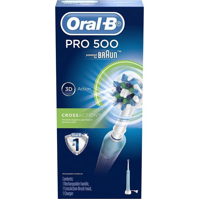 Oral B Pro 650 / Pro 500 Blue or Pink Option Electric Rechargeable Toothbrush Powered by Braun - Momo Gadgets