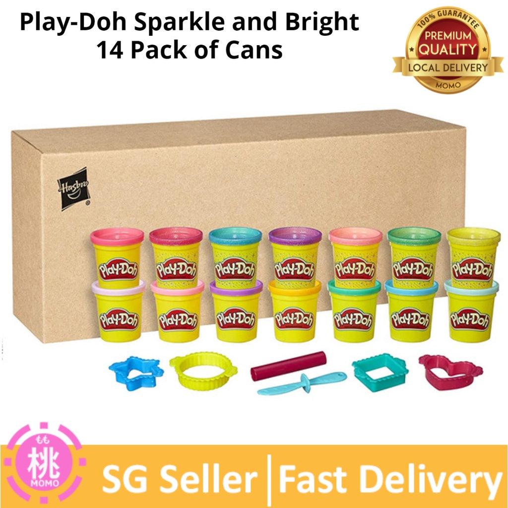 Play Doh Playdoh Sparkle and Bright 14 Pack of Cans, Non-Toxic Modeling Compound, 3-Ounce Cans - Momo Gadgets