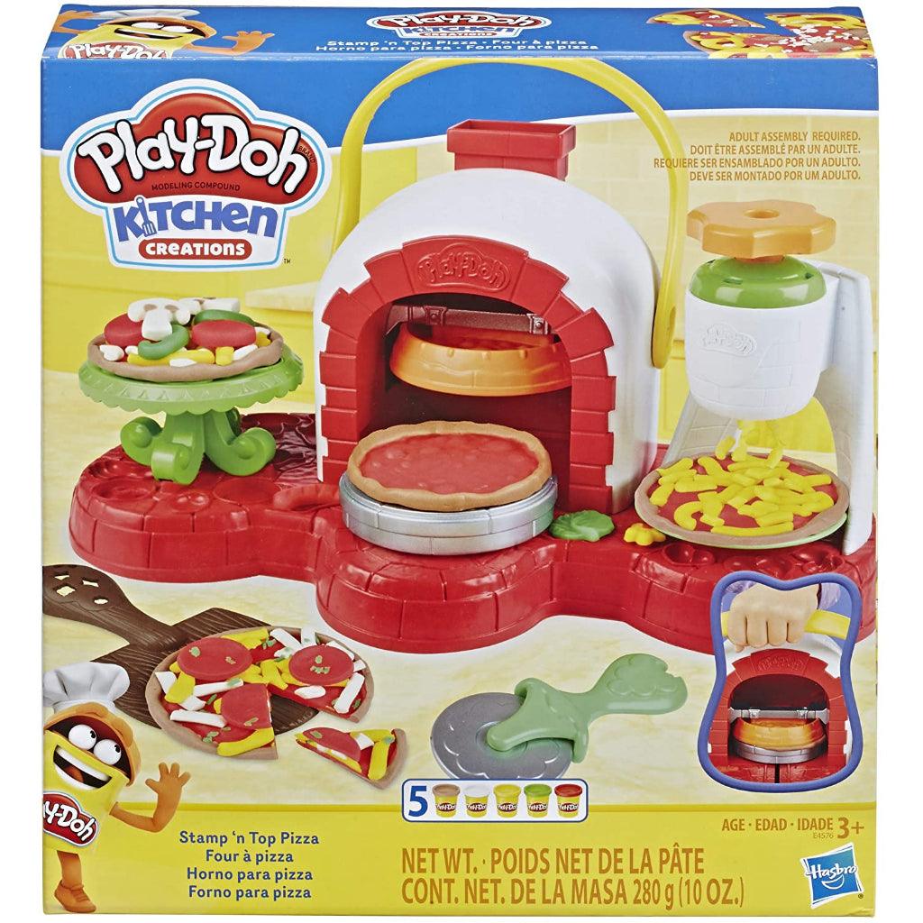 Play Doh Playdoh Stamp 'n Top Pizza Oven Toy with 5 Non-Toxic PlayDoh Colors - Momo Gadgets