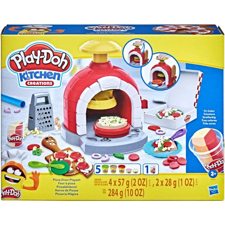 Play Doh Playdoh Stamp 'n Top Pizza Oven Toy with 5 Non-Toxic PlayDoh Colors - Momo Gadgets