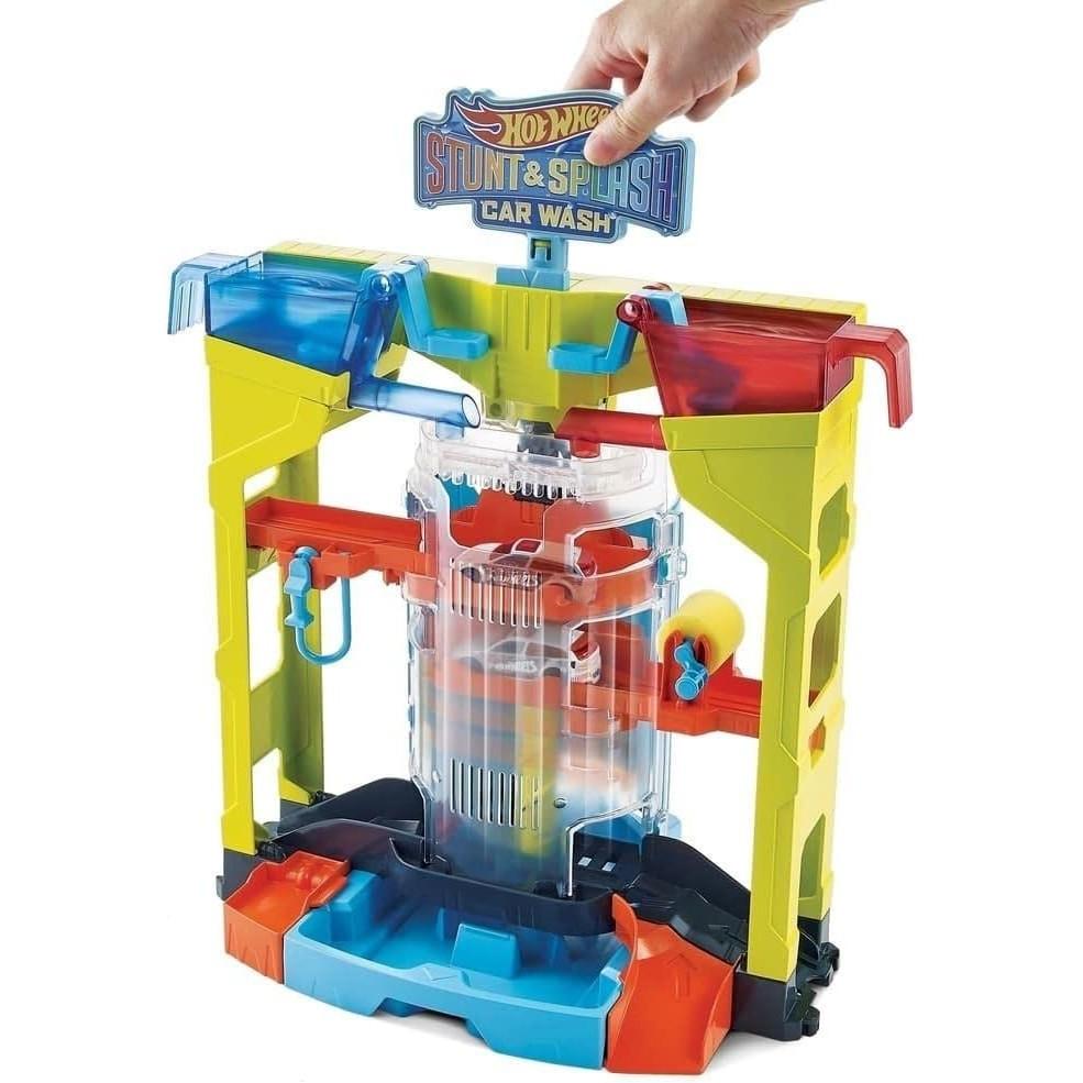 Hot Wheels Mattel Stunt & Splash Car Wash Playset