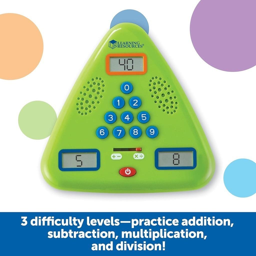 Learning Resources Minute Math Electronic Flash Card, Homeschool, Early Algebra Skills, 3 Difficulty Levels