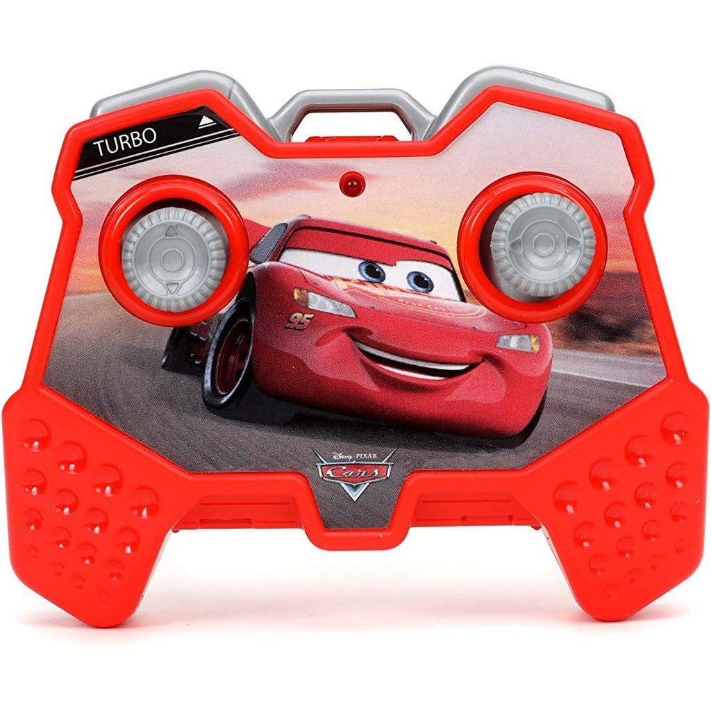 Jada Toys Pixar Cars 1:24 Lightning McQueen RC Remote Control Car 2.4 GHz Red Toys for Kids
