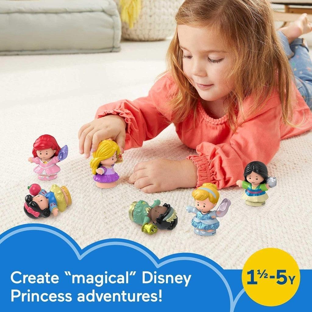 Fisher-Price Little People Toddler Toys Disney Princess Gift Set with 6 Character Figures for Preschool Pretend Play
