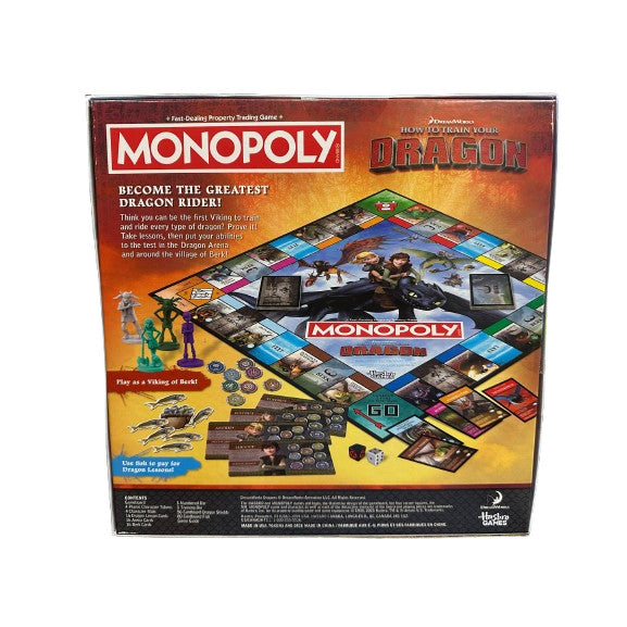 Monopoly DreamWorks How to Train Your Dragon Edition Board Game | Ages 8+ | 2 to 4 Players