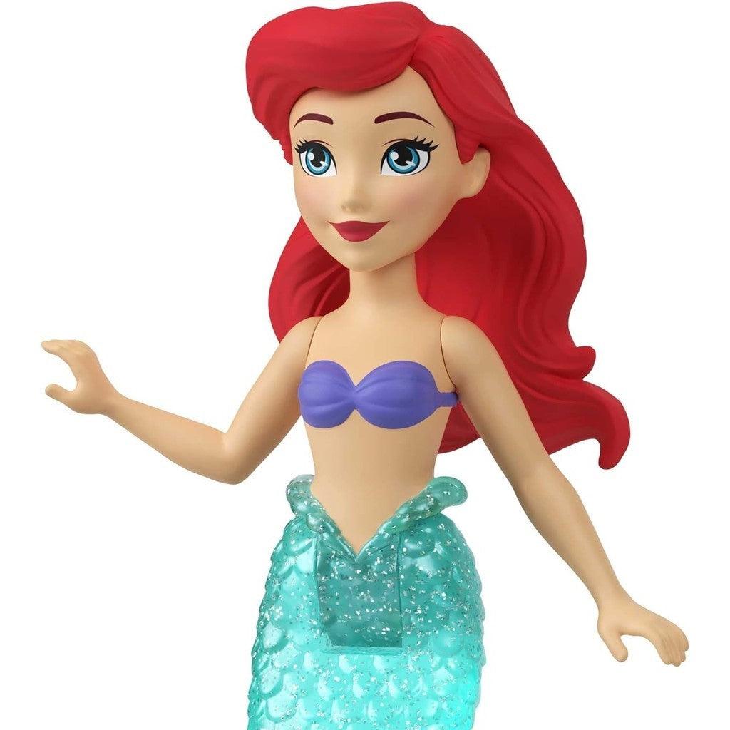 Mattel Disney Princess Toys, 6 Posable Small Dolls with Sparkling Clothing and 13 Tea Party Accessories Inspired