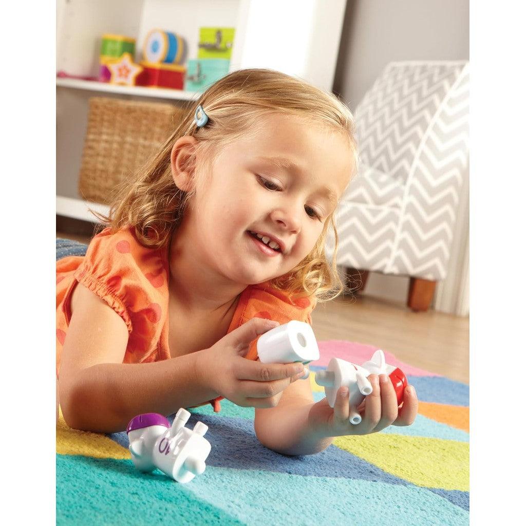 Learning Resources Snap-n-Learn Counting Cows Toy Set,Develops Color Recognition, Counting & Sorting Set, Farm Animals