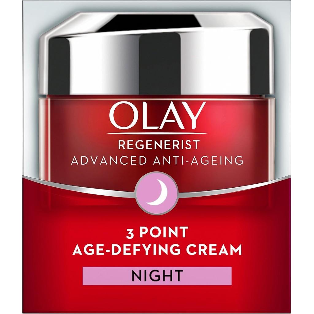 Olay Regenerist 3 Point Firming Anti-Ageing Night Cream Moisturiser, 15 ml