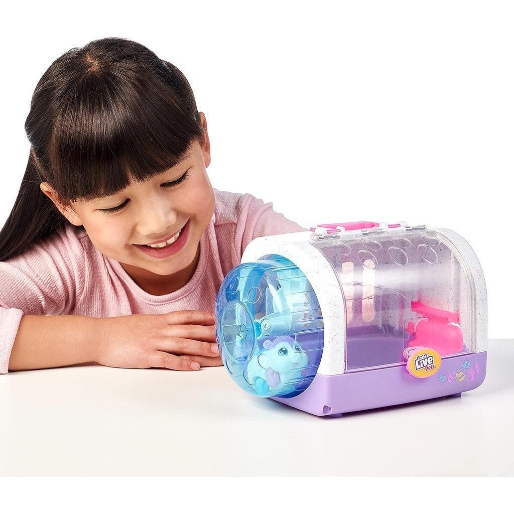 Little Live Pets-Lil' Hamster: Popmello & House Playset|Interactive Toy. Scurries, Sounds, and Moves Like a Real Hamster