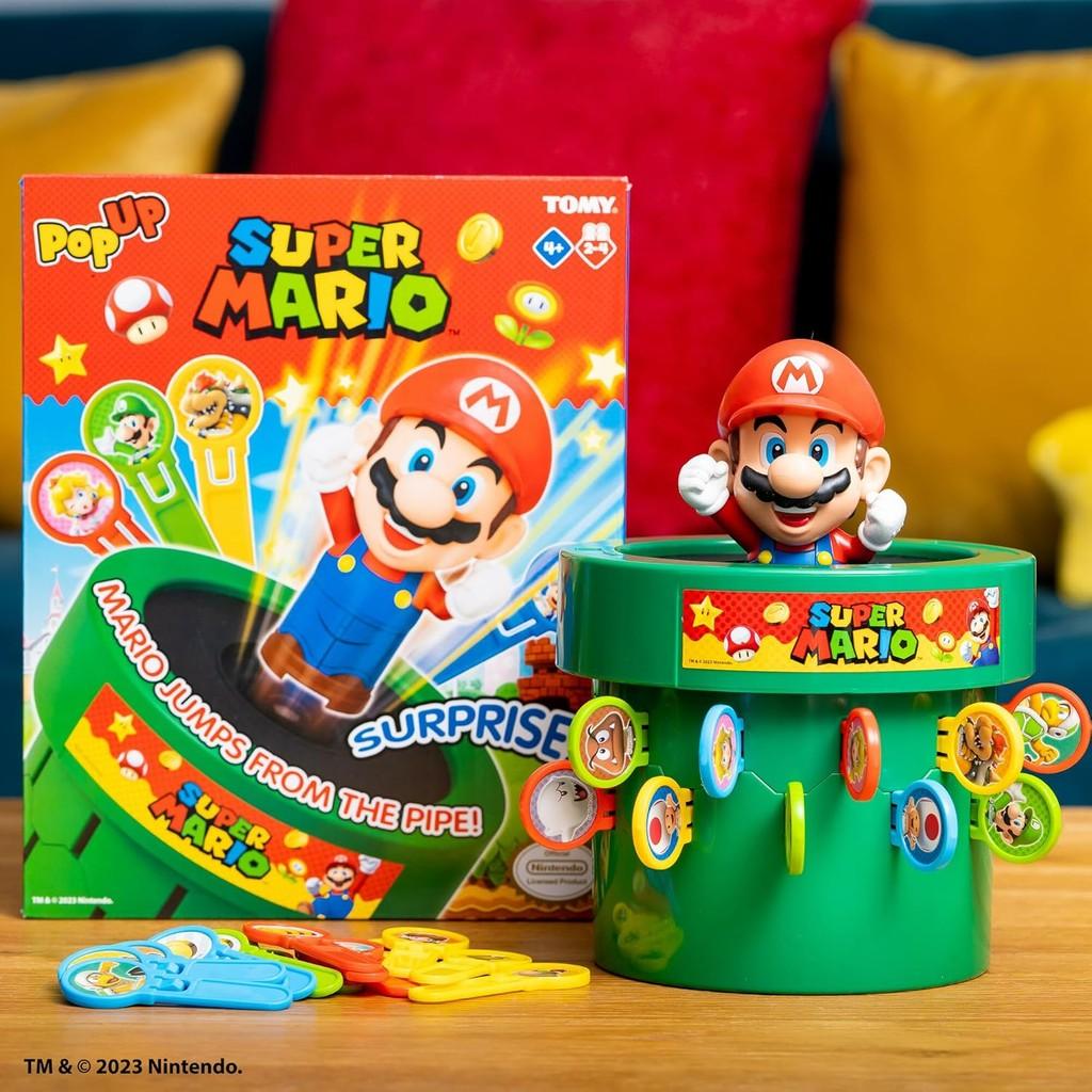 TOMY Pop Up Super Mario Board Game - Family and Preschool Kids Games for Family Game Night