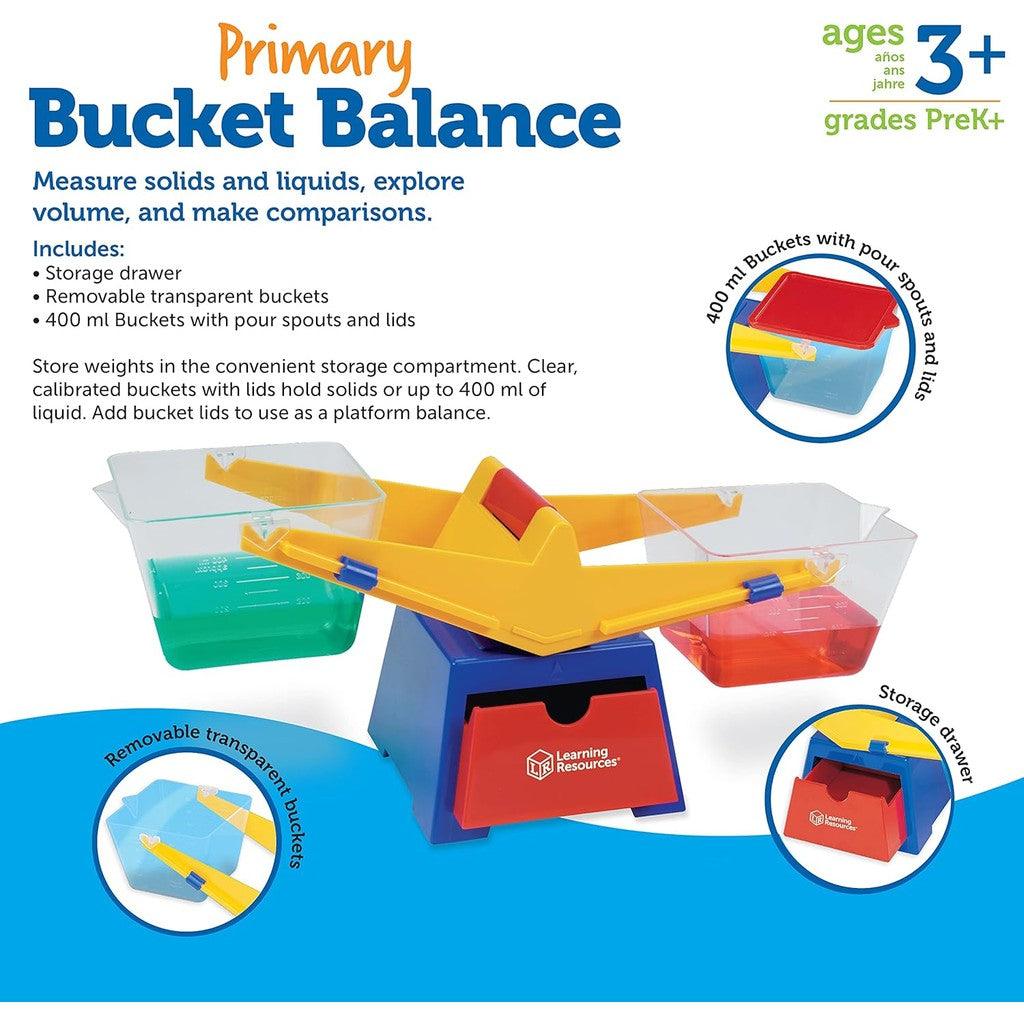 Learning Resources Primary Bucket Balance Teaching Scale - 1 Piece, Ages 3+
