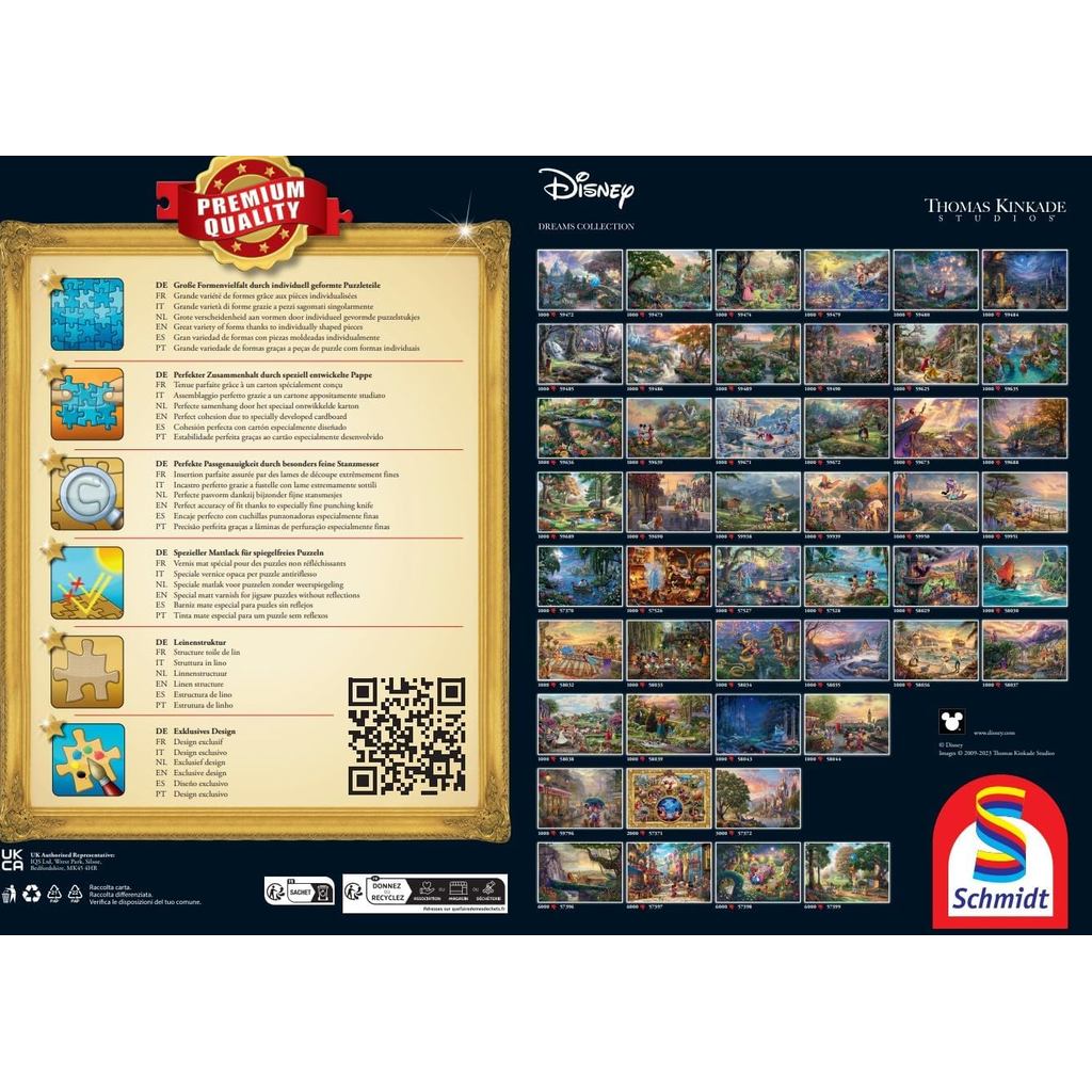 Schmidt | Thomas Kinkade: Disney The Little Mermaid Puzzle - 1000pc | Puzzle | Ages 12+