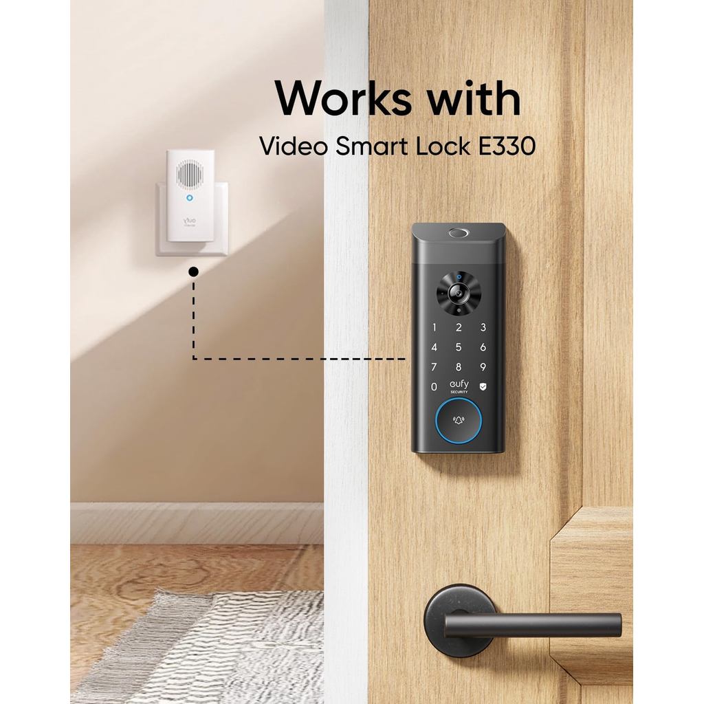 eufy Security Video Doorbell Add-On Chime, Indoor Chime, Requires eufy Security Video Doorbell E340/C30/C31