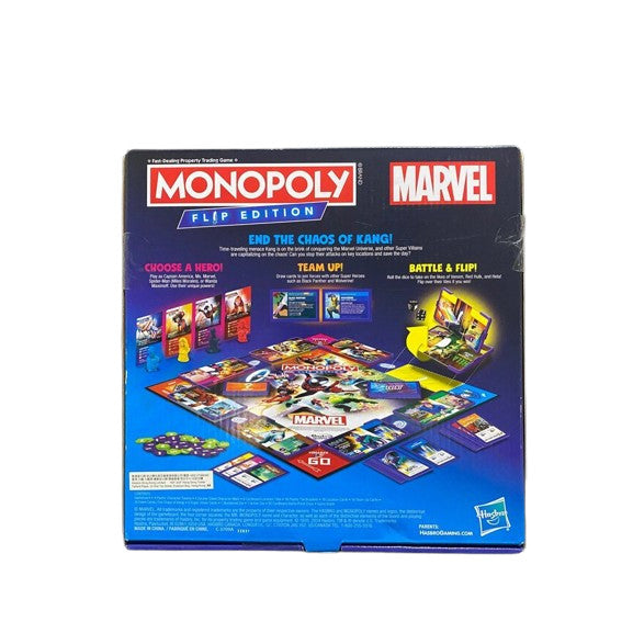 Monopoly Flip Edition: Marvel Board Game | Ages 8 and Up | 2 to 4 Players | Family Board Games
