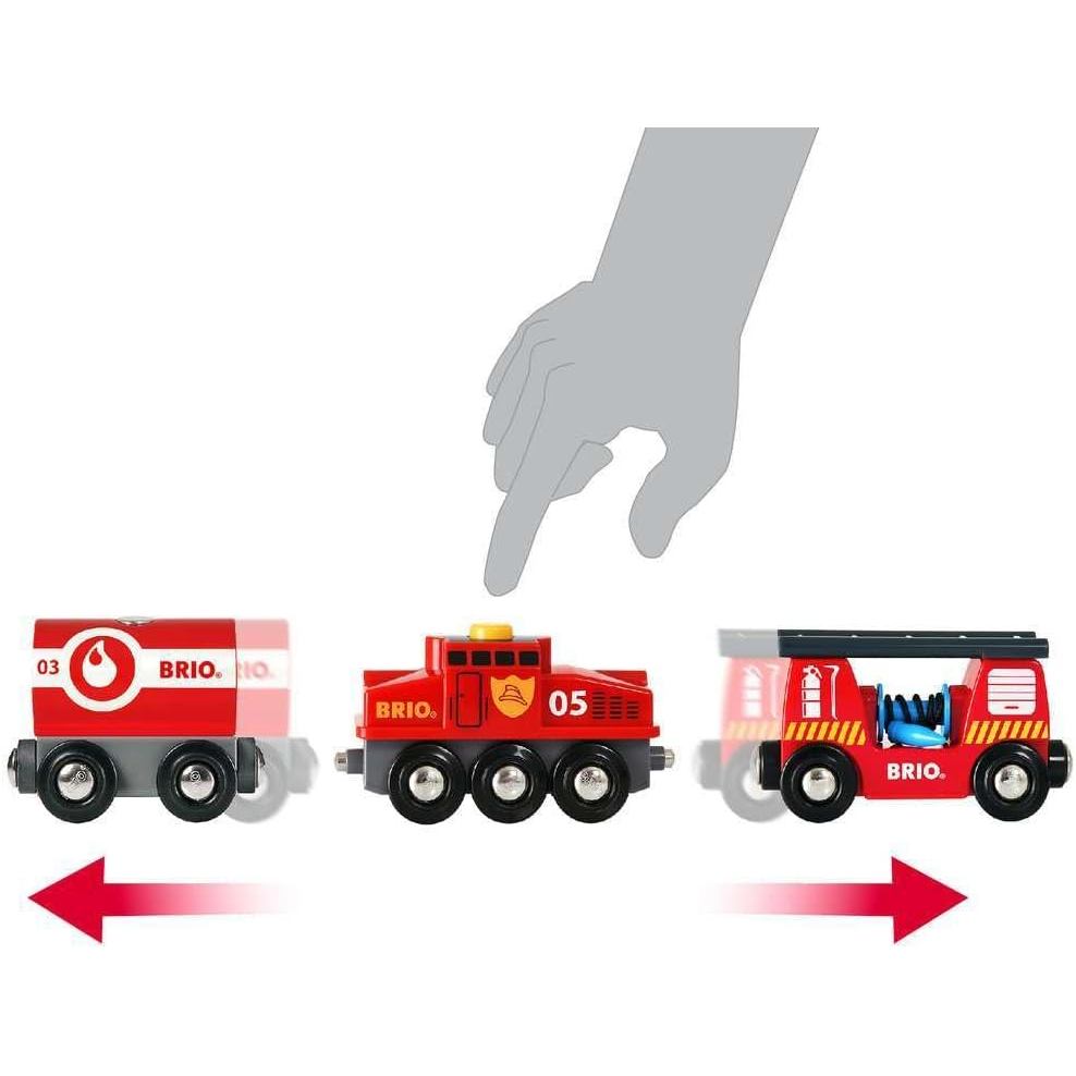 Brio World Rescue Firefighting Train Set - Educational Toy for Kids 3+ Years, Unisex, Fast Delivery- 4.9cm*24.2cm*3.4cm